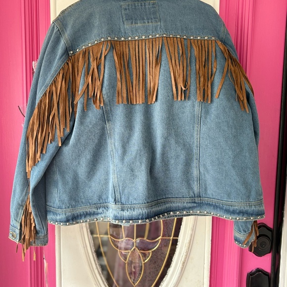 Fringed Blue Jean Jacket - Picture 13 of 13